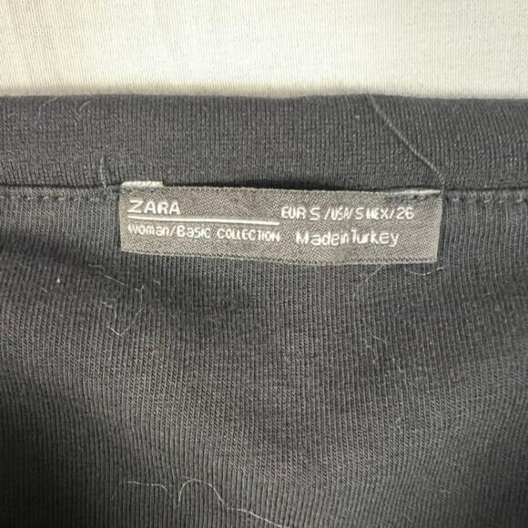 Zara Women's Basic Collection Little Black Dress LBD Small Off the Shoulder - Picture 4 of 6